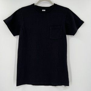 2 PACK Velva Sheen Men's Short Sleeve Pocket Tee Black sz S NWOT